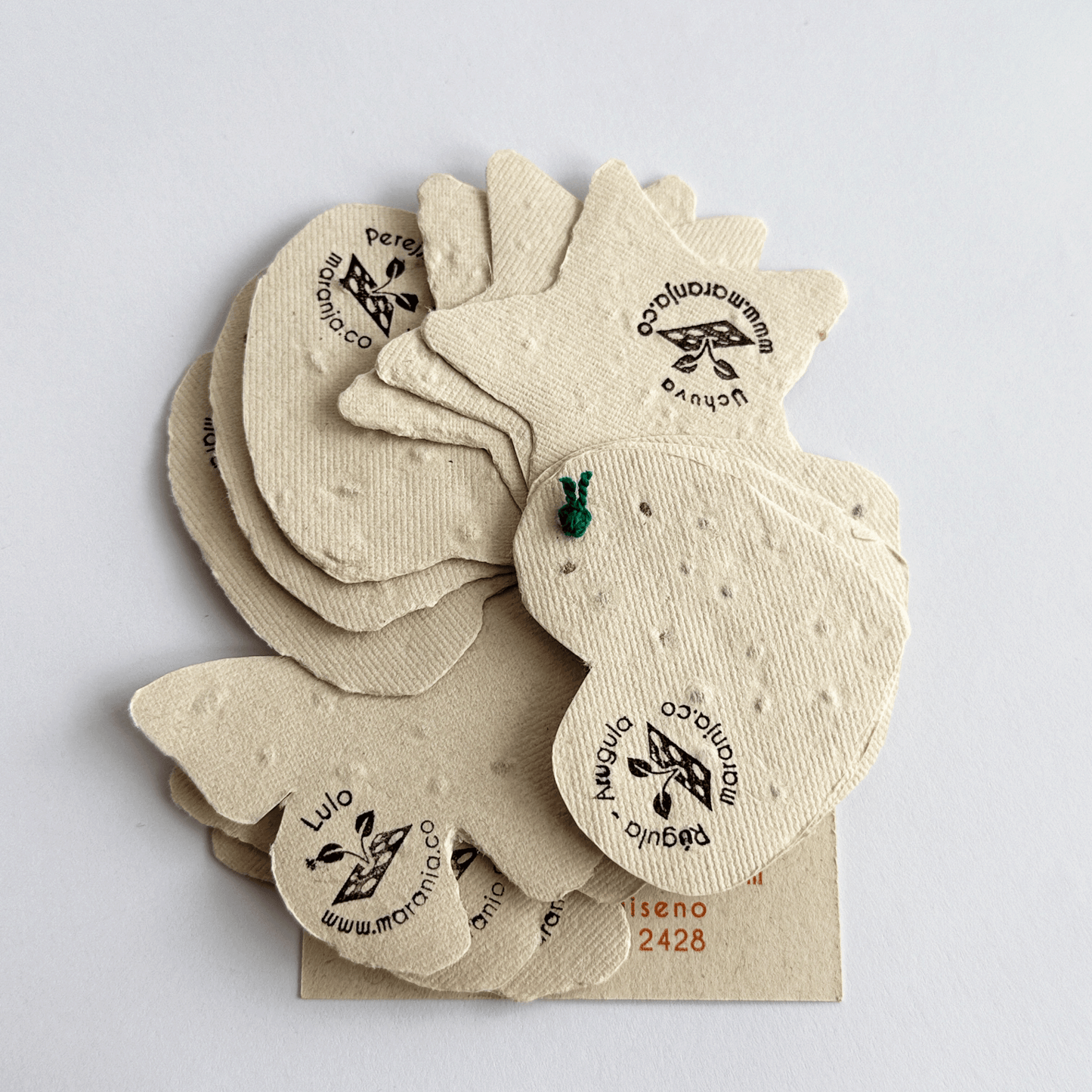 Papel plantable figuras x12 unds.