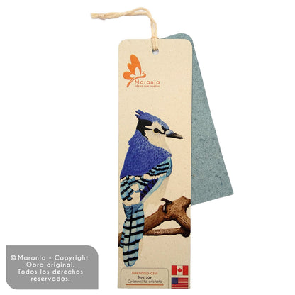Separador de libros / Marcapáginas de Arrendajo Azul