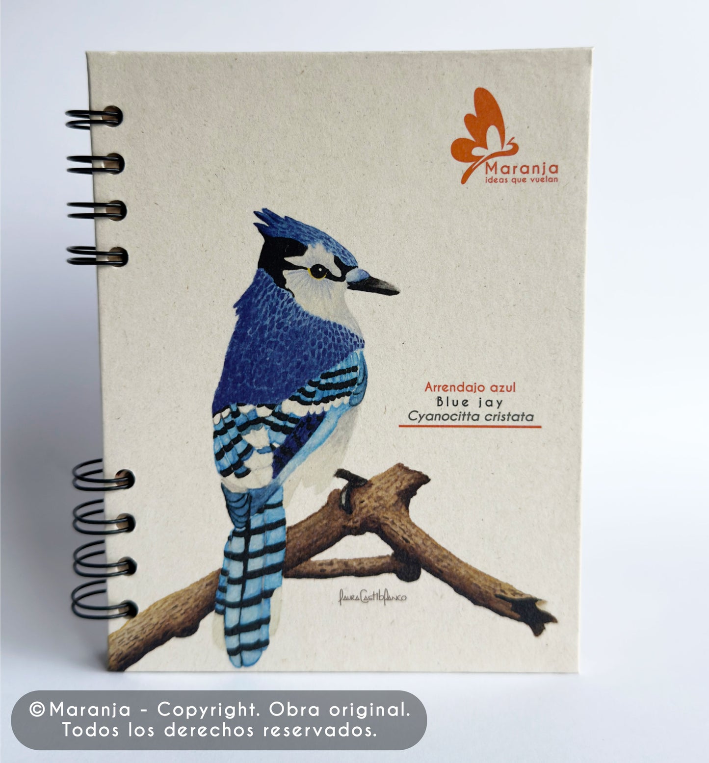 Agenda pequeña de Arrendajo azul + Papel plantable