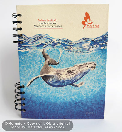 Agenda grande Ballena jorabada + Papel plantable