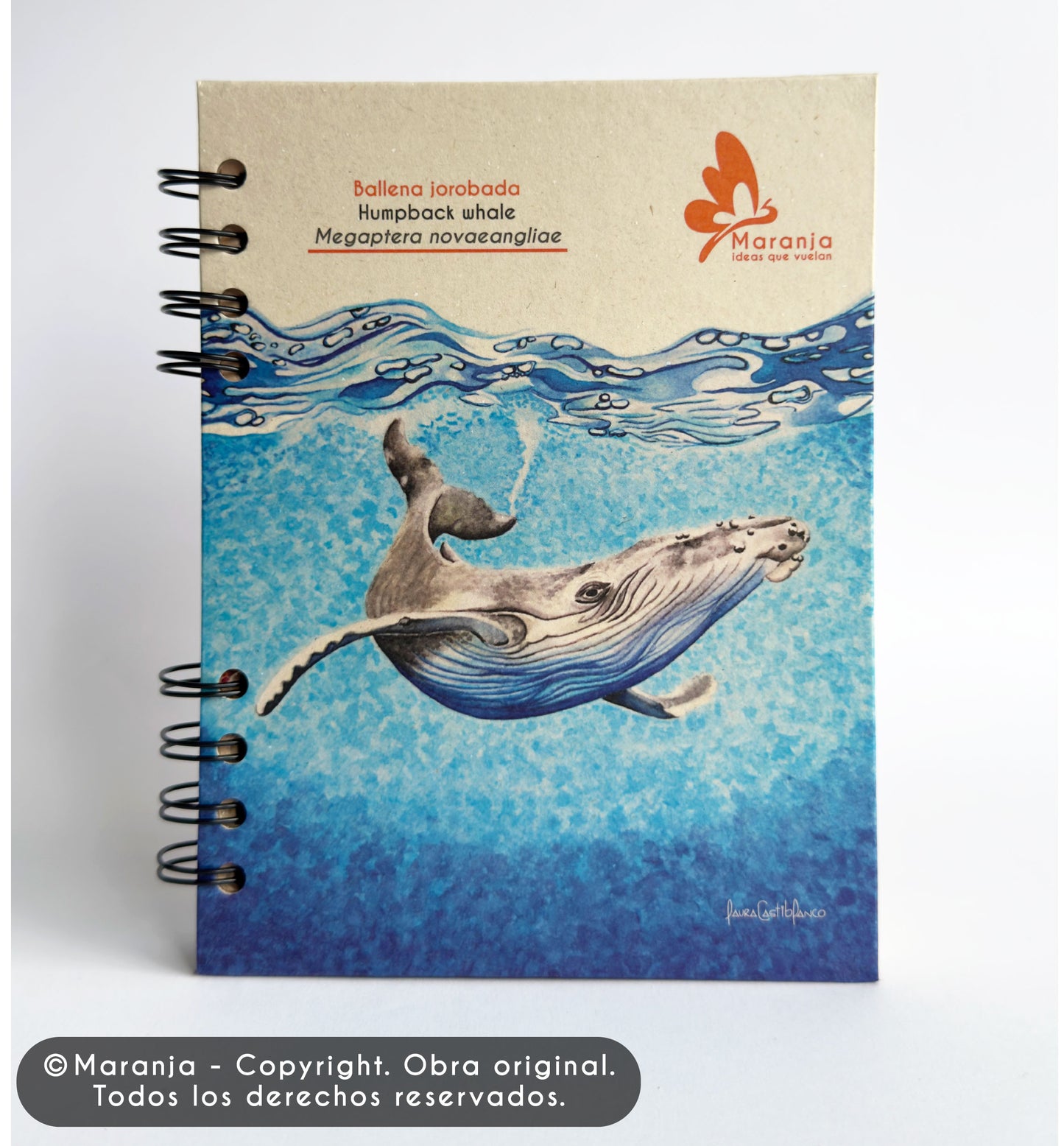 Agenda pequeña de Ballena + Papel plantable