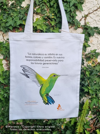 Bolsa / Totebag Colibrí  + Papel plantable