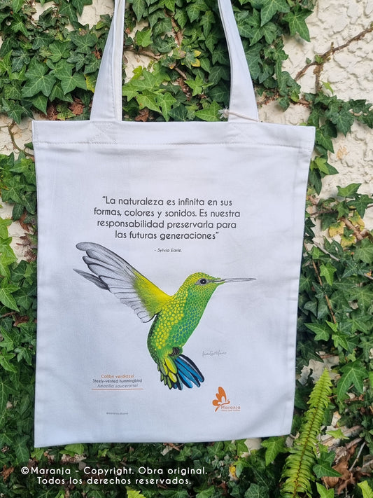 Bolsa / Totebag Colibrí  + Papel plantable