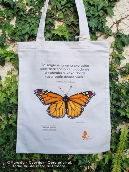 Bolsa / Totebag Mariposa monarca + Papel plantable
