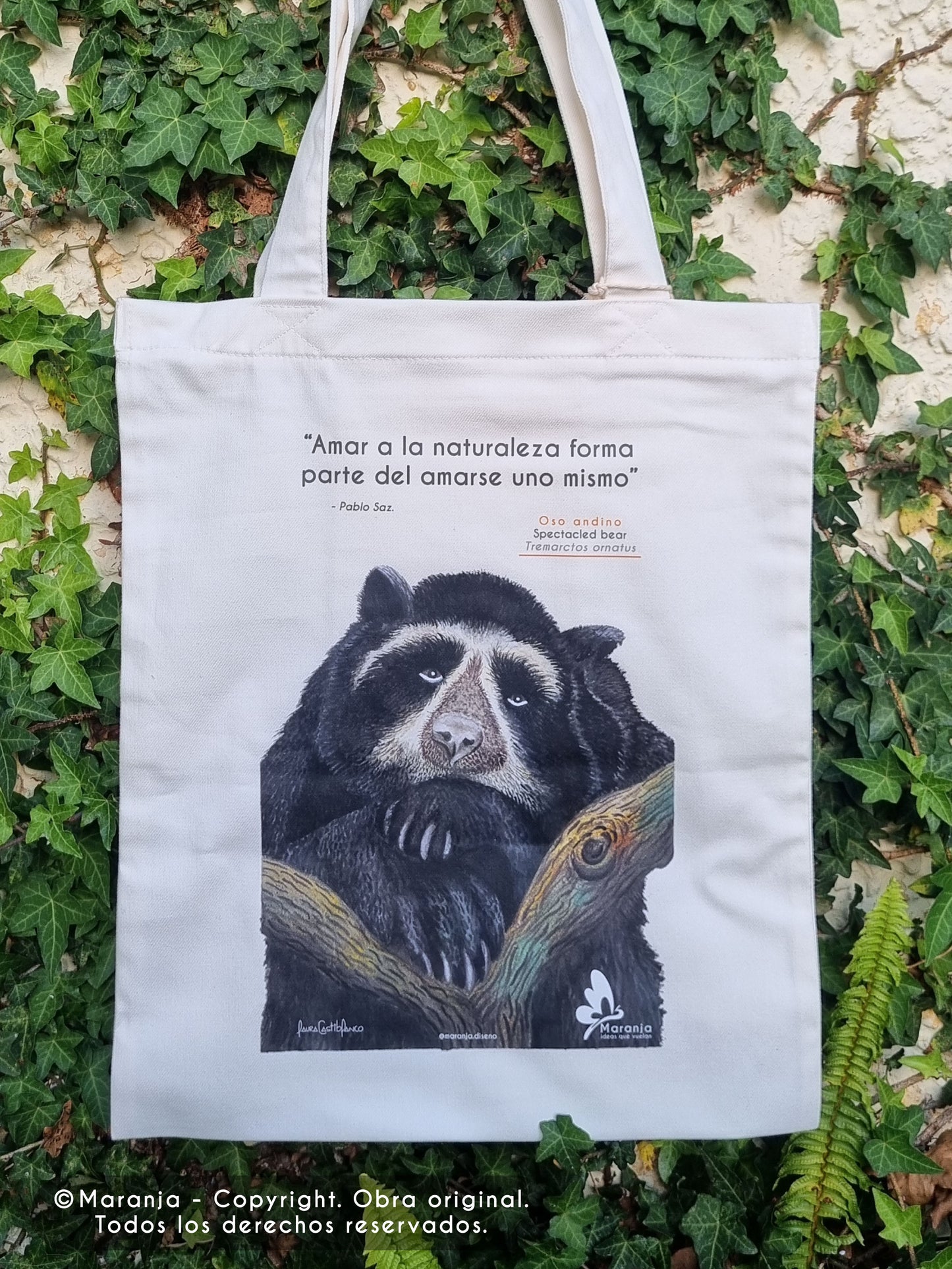 Bolsa / Totebag Oso andino + Papel plantable