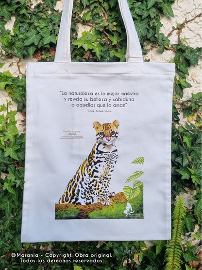 Bolsa / Totebag Tigrillo Ocelote + Papel plantable