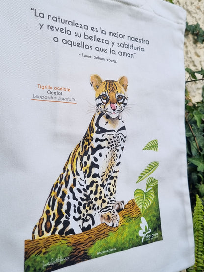 Bolsa / Totebag Tigrillo Ocelote + Papel plantable