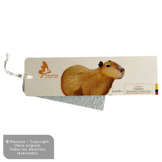 Separador de libros / Marcapáginas de Chigüiro - Capybara