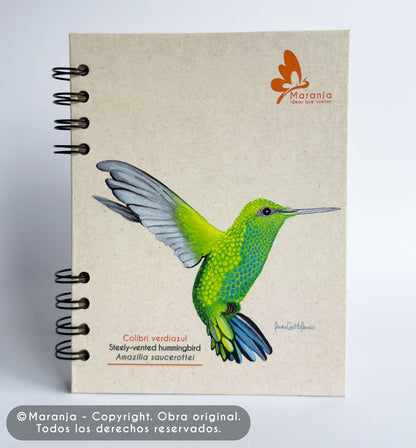 Agenda pequeña de Colibrí + Papel plantable