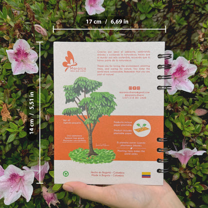 Agenda pequeña de Garza + Papel plantable