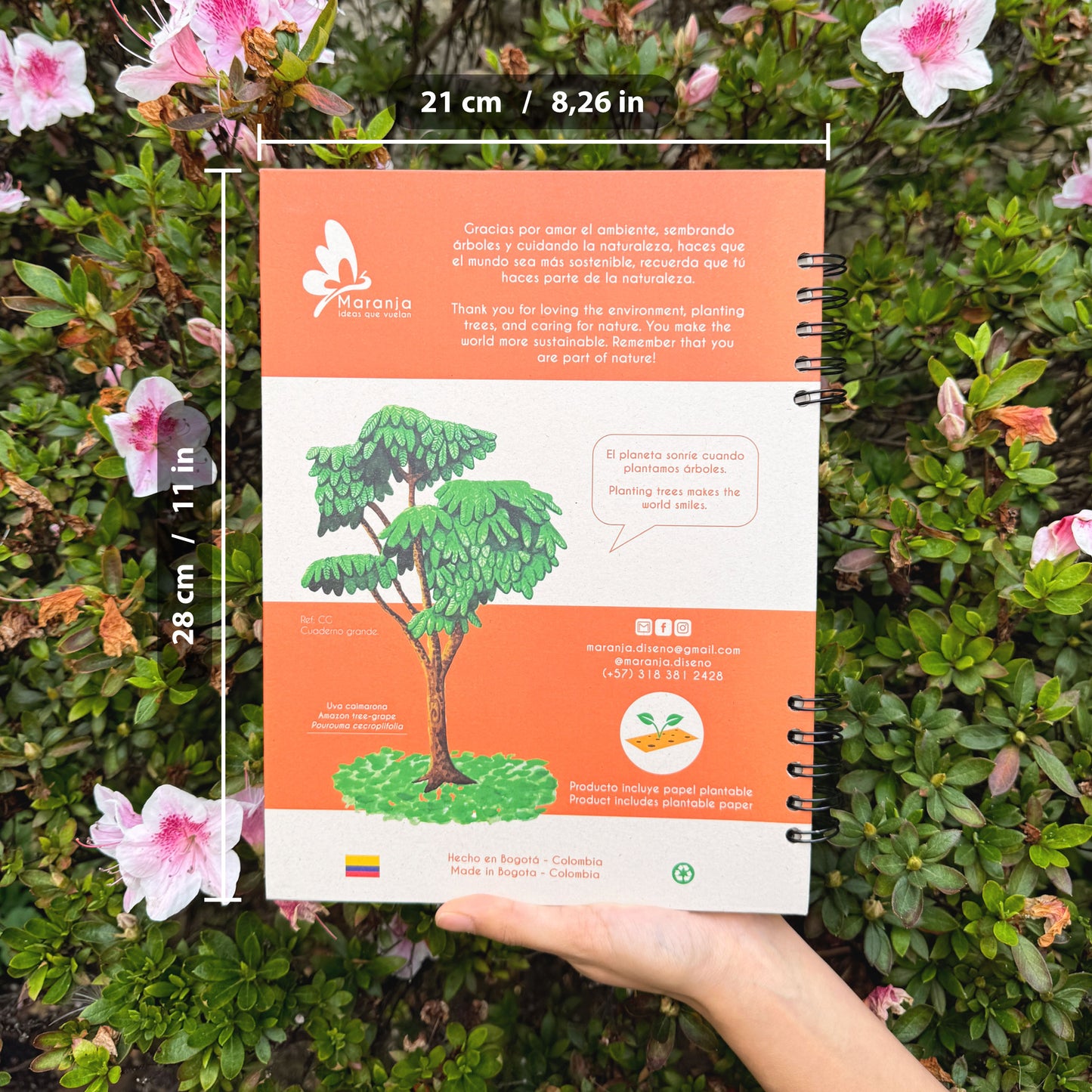 Cuaderno grande de Mapache + Papel plantable