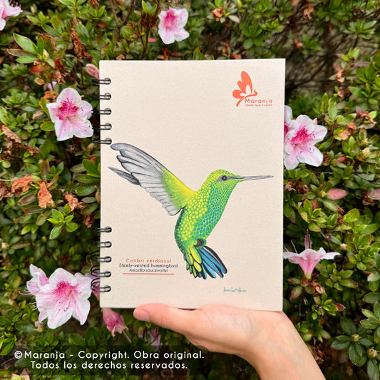 Cuaderno pequeño de Colibrí + Papel plantable