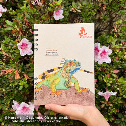 Cuaderno pequeño de Iguana + Papel plantable