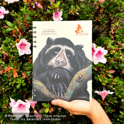 Cuaderno pequeño de Oso andino / Oso de Anteojos + Papel plantable