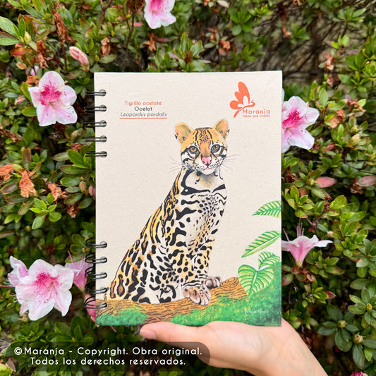 Cuaderno pequeño de Tigrillo / Ocelote + Papel plantable