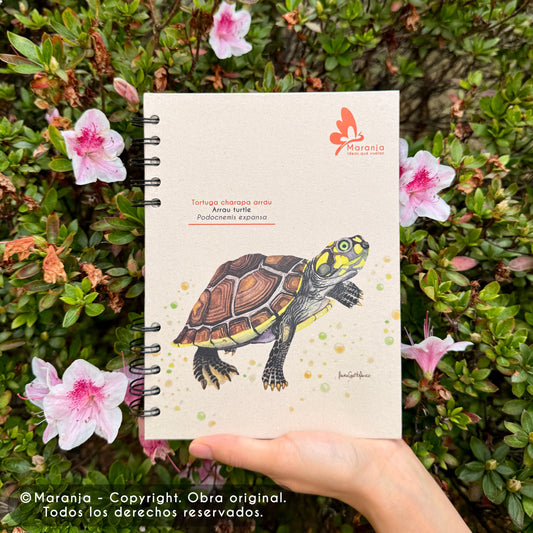 Cuaderno pequeño de Tortuga charapa + Papel plantable