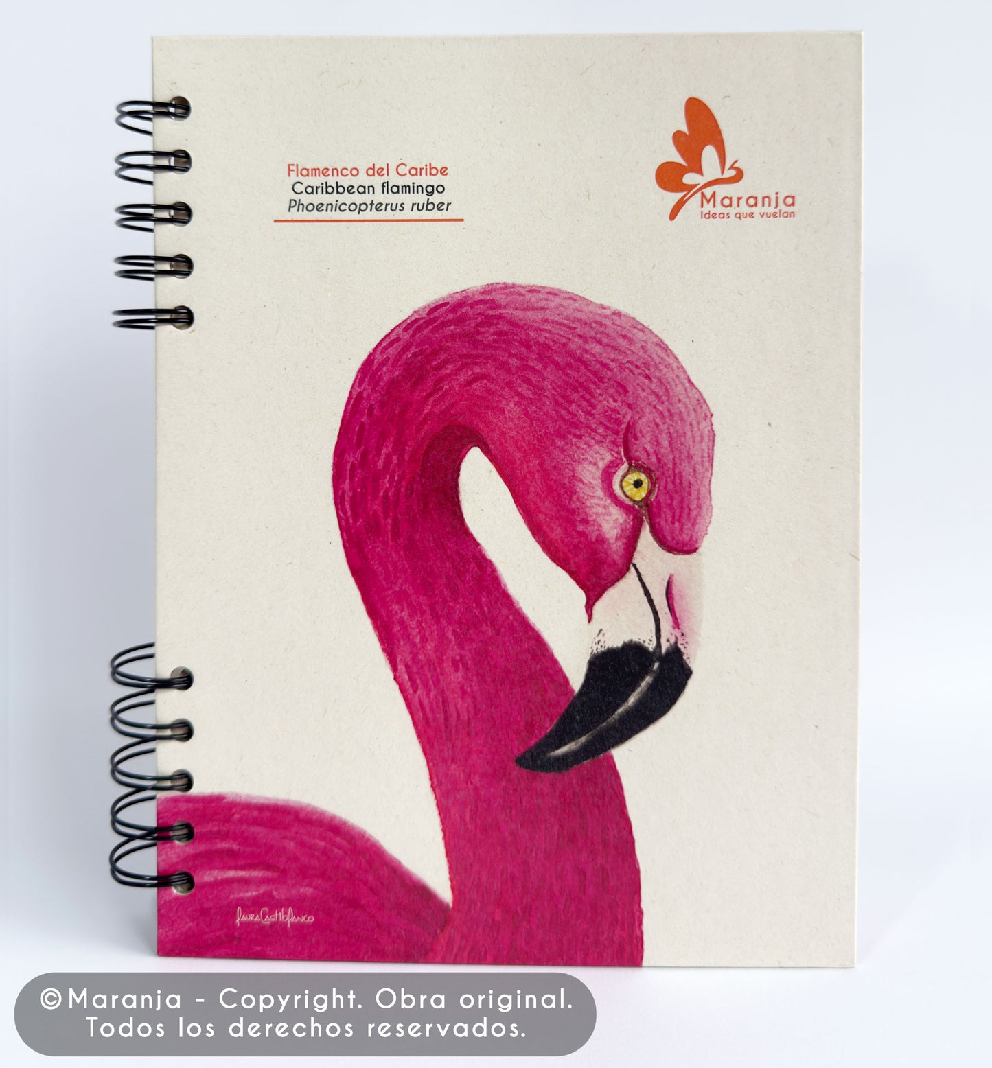 Agenda grande Flamingo + Papel plantable