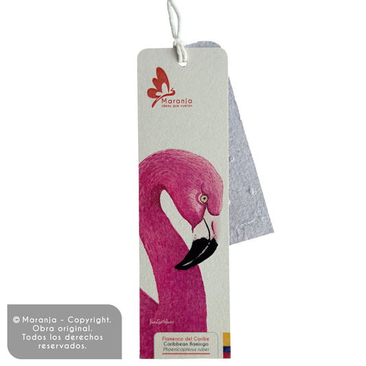 Separador de libros / Marcapáginas de Flamingo