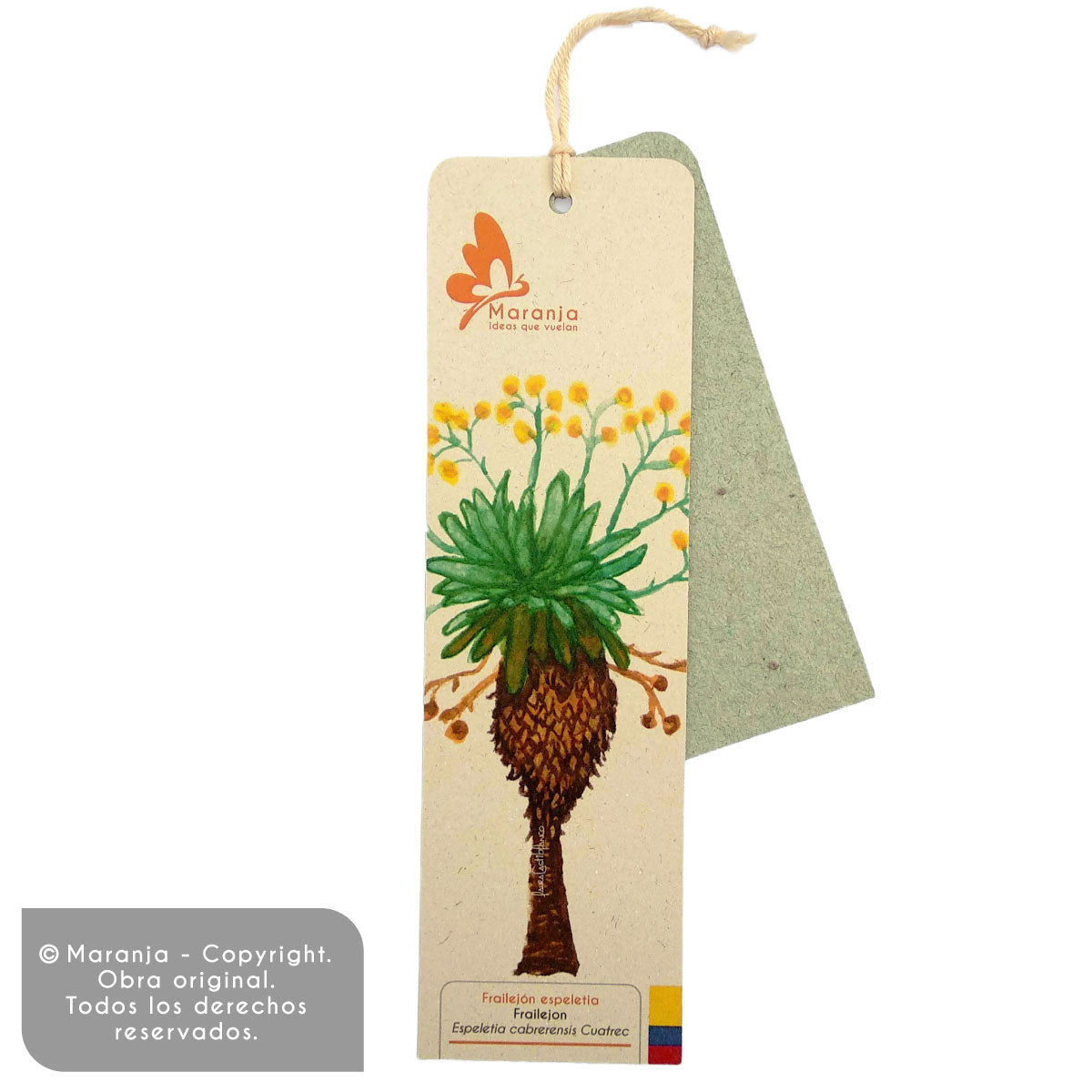 Separador de libros / Marcapáginas de Frailejón