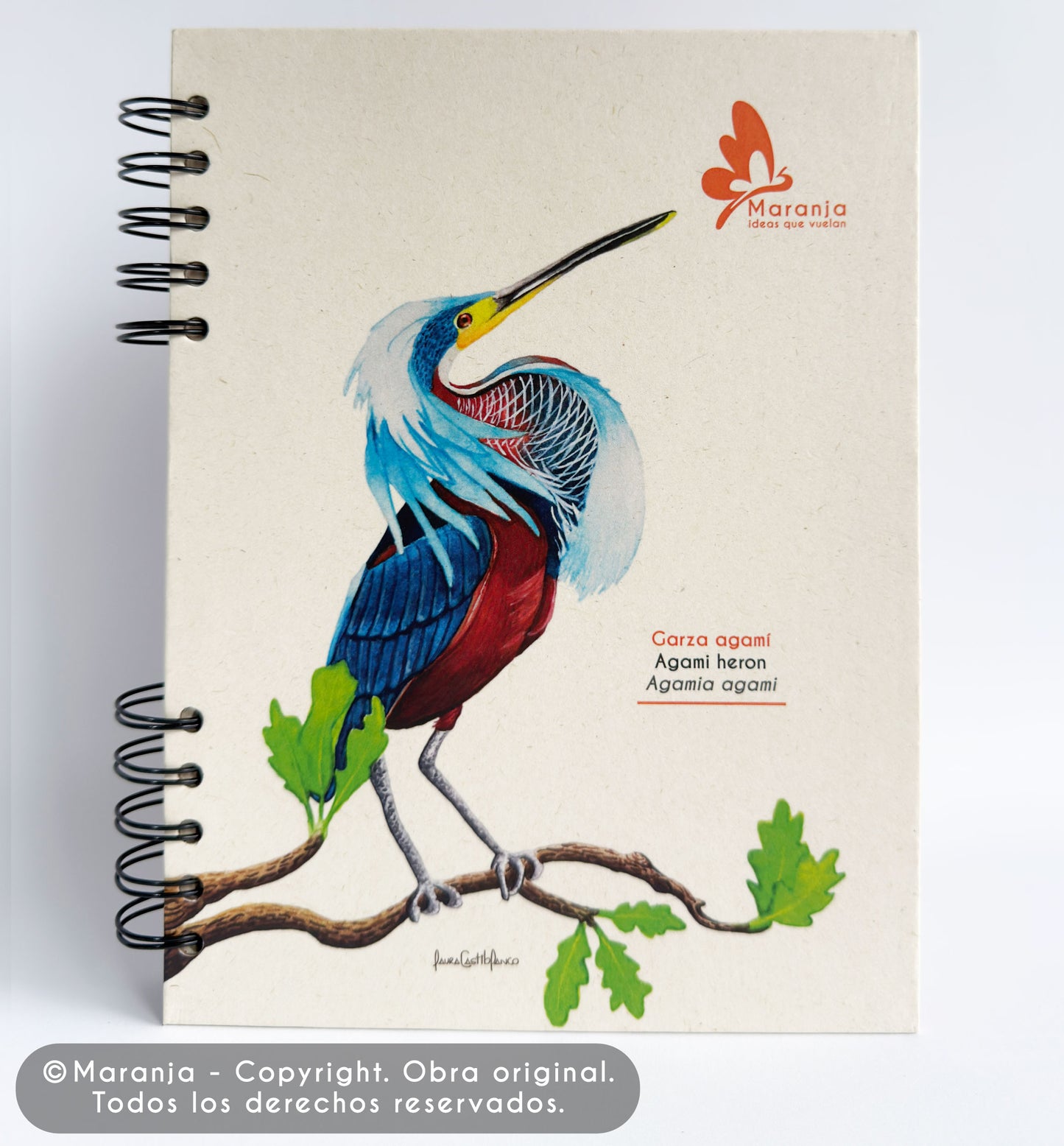 Agenda grande Garza + Papel plantable