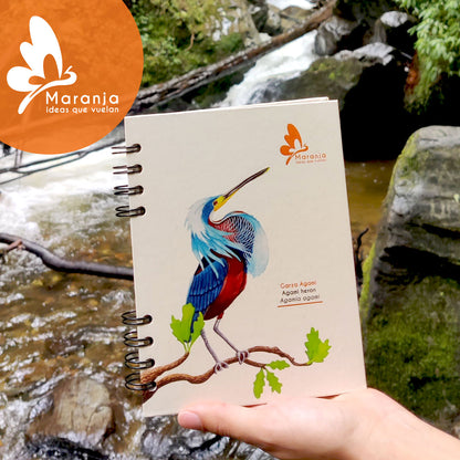 Agenda grande Garza + Papel plantable