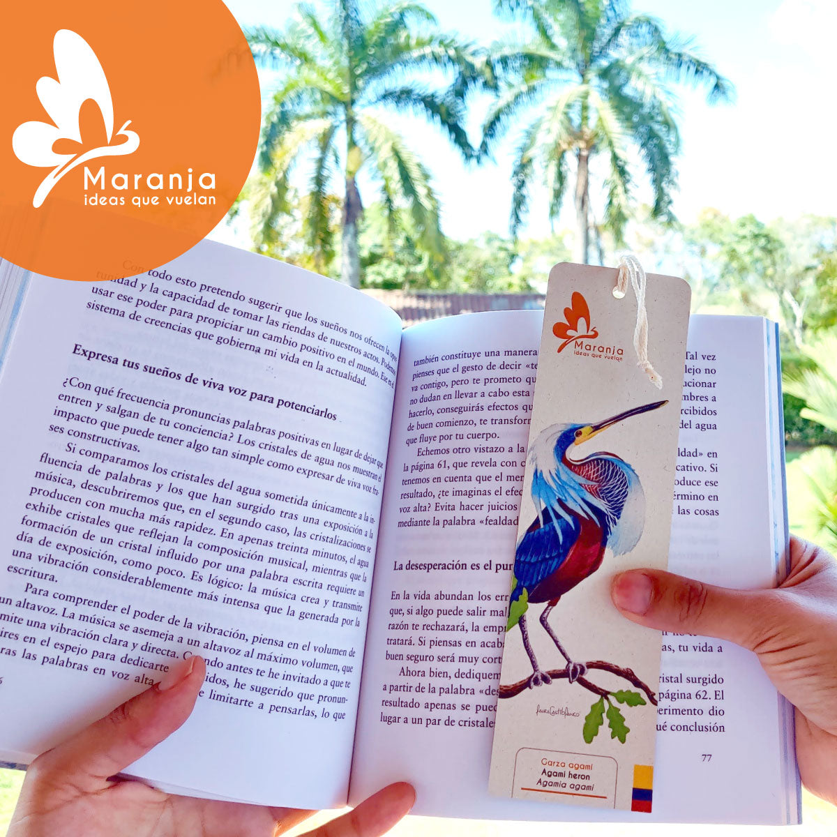 Separador de libros / Marcapáginas de Garza agamí