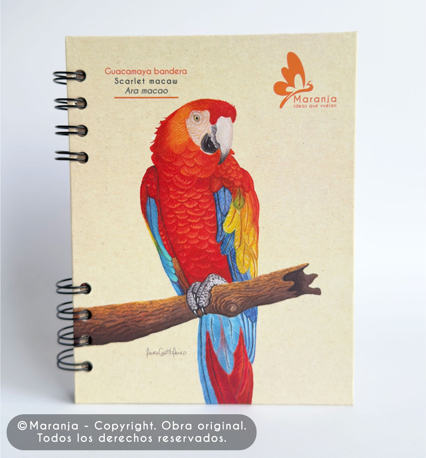 Agenda pequeña de Guacamaya + Papel plantable