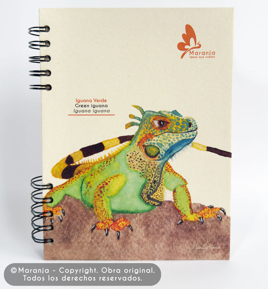 Agenda grande Iguana + Papel plantable