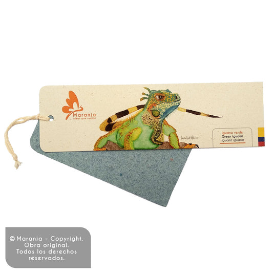 Separador de libros / Marcapáginas de Iguana
