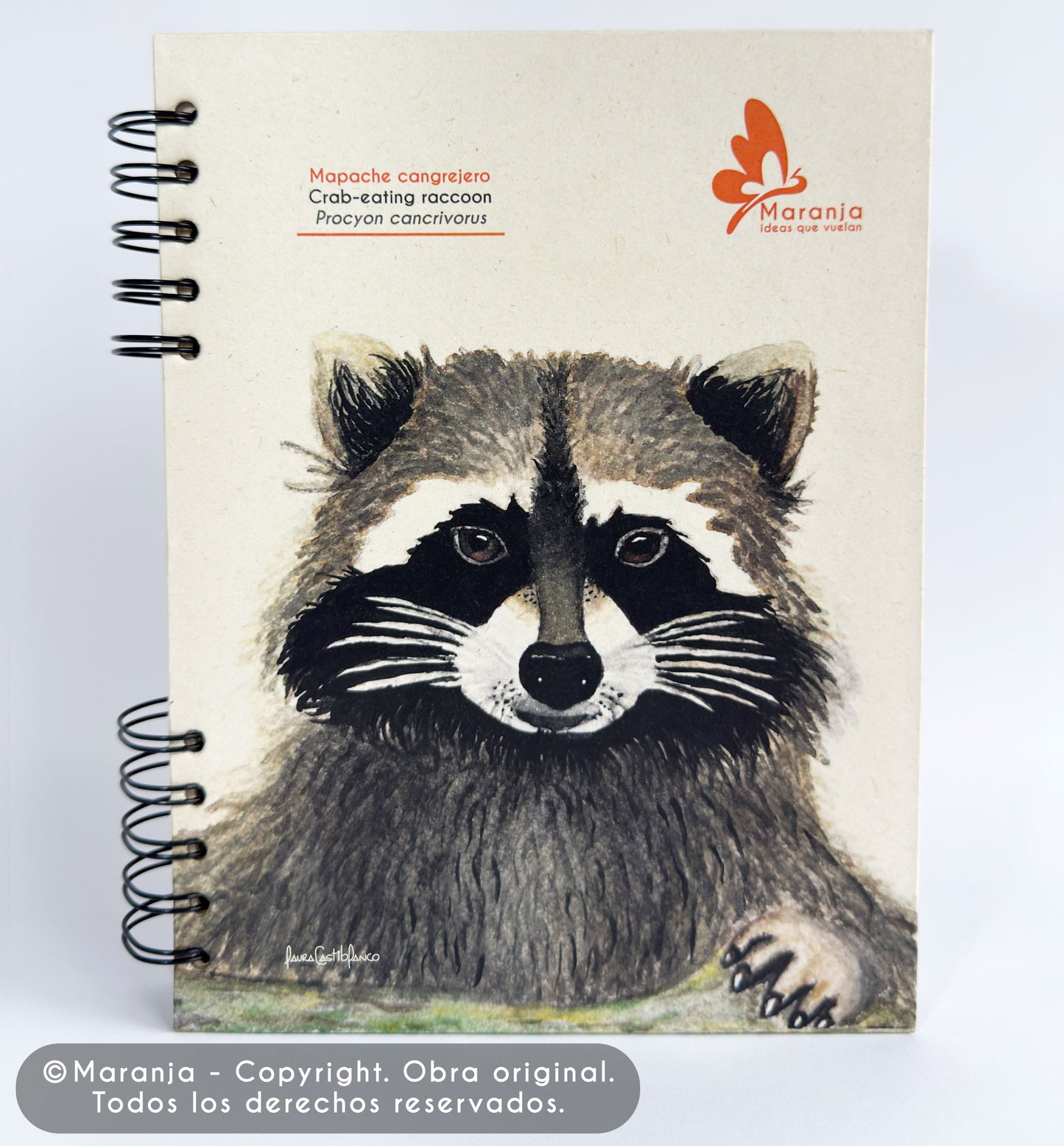 Agenda grande Mapache + Papel plantable