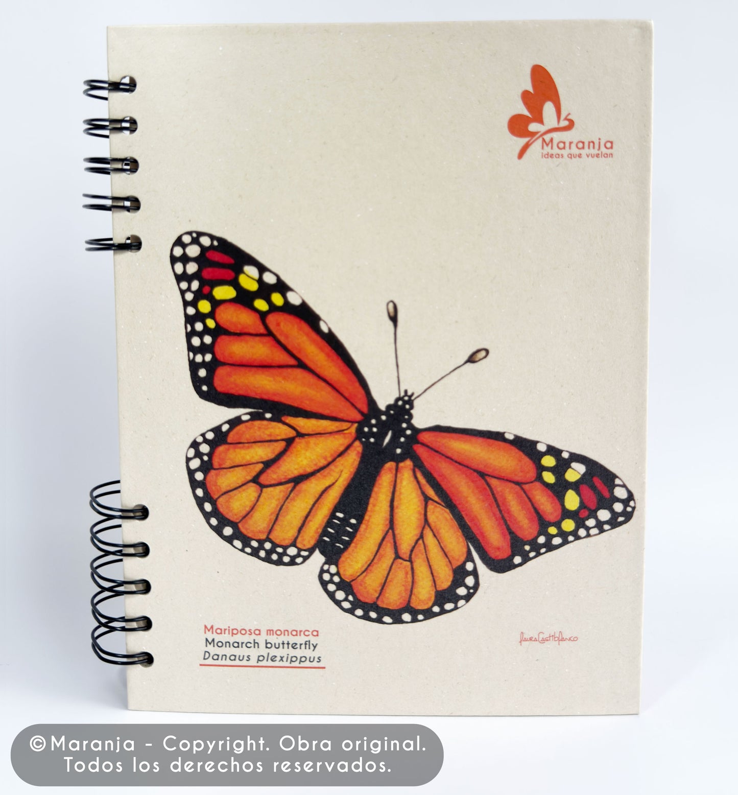 Agenda grande Mariposa + Papel plantable