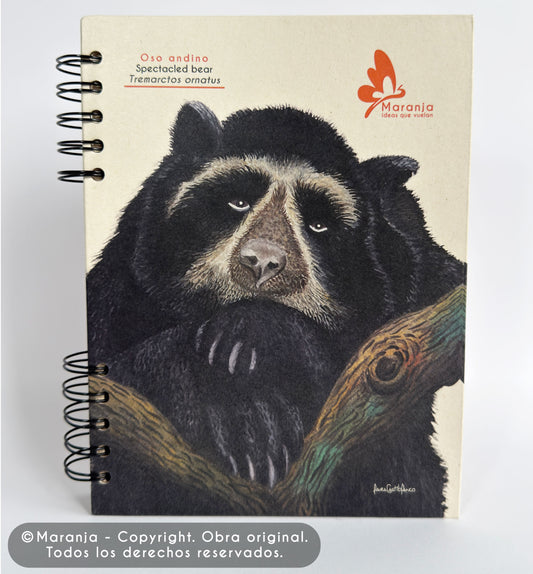 Agenda grande Oso andino / Oso de anteojos + Papel plantable