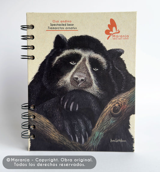Agenda pequeña de Oso Andino + Papel plantable