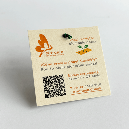 Papel plantable figuras x4 unds.