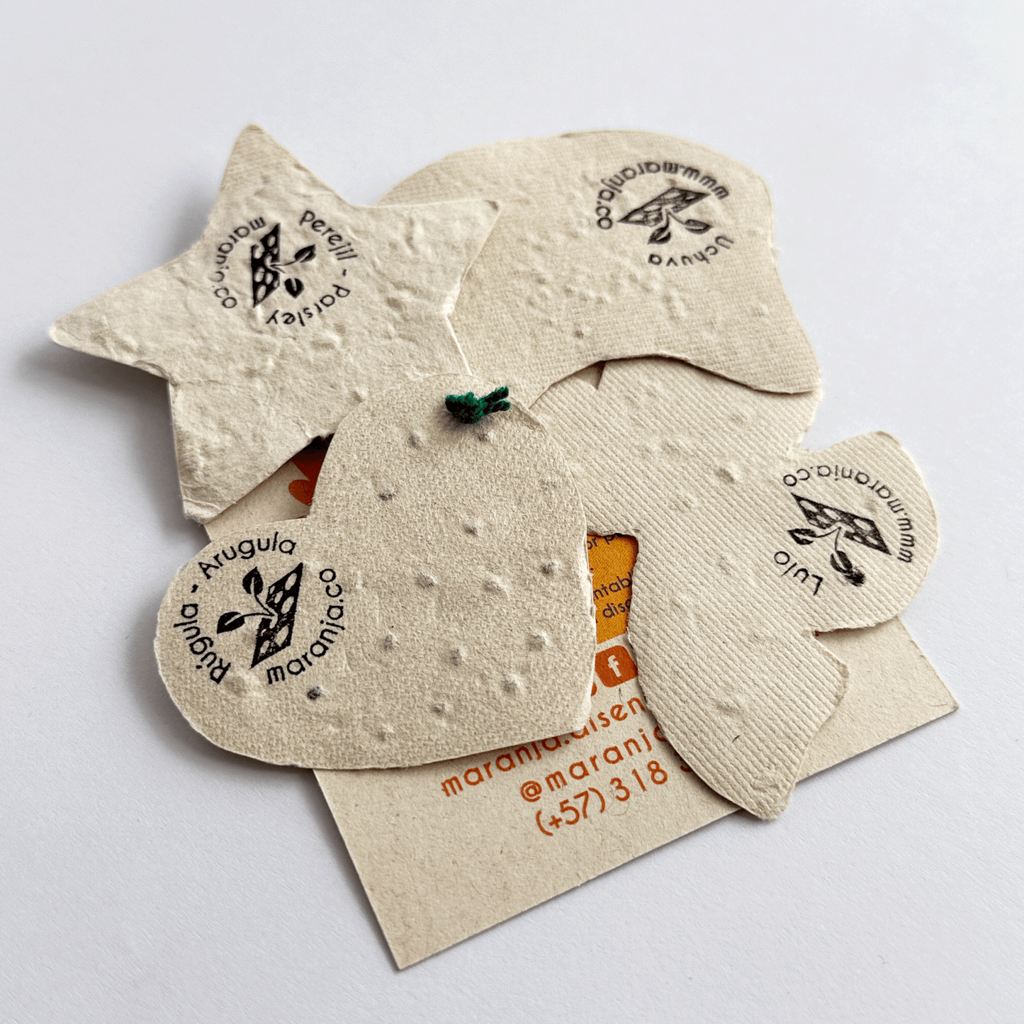 Papel plantable figuras x4 unds.
