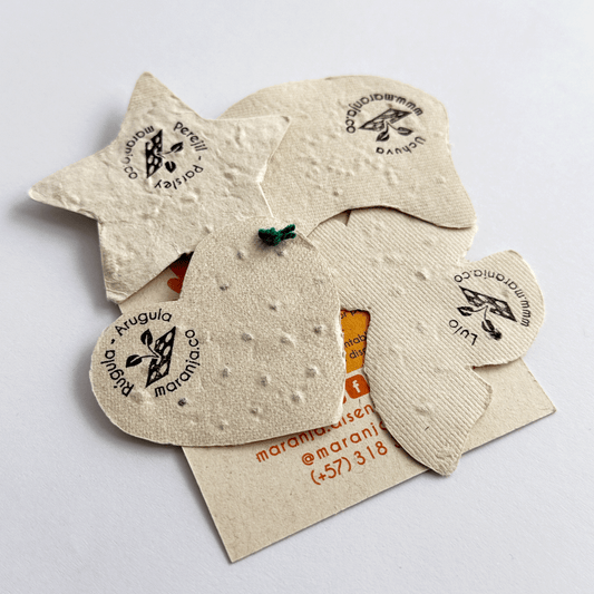 Papel plantable figuras x4 unds.