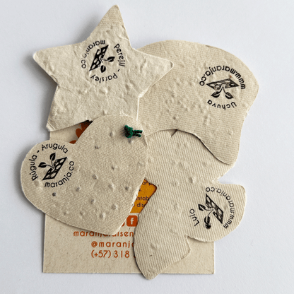 Papel plantable figuras x4 unds.
