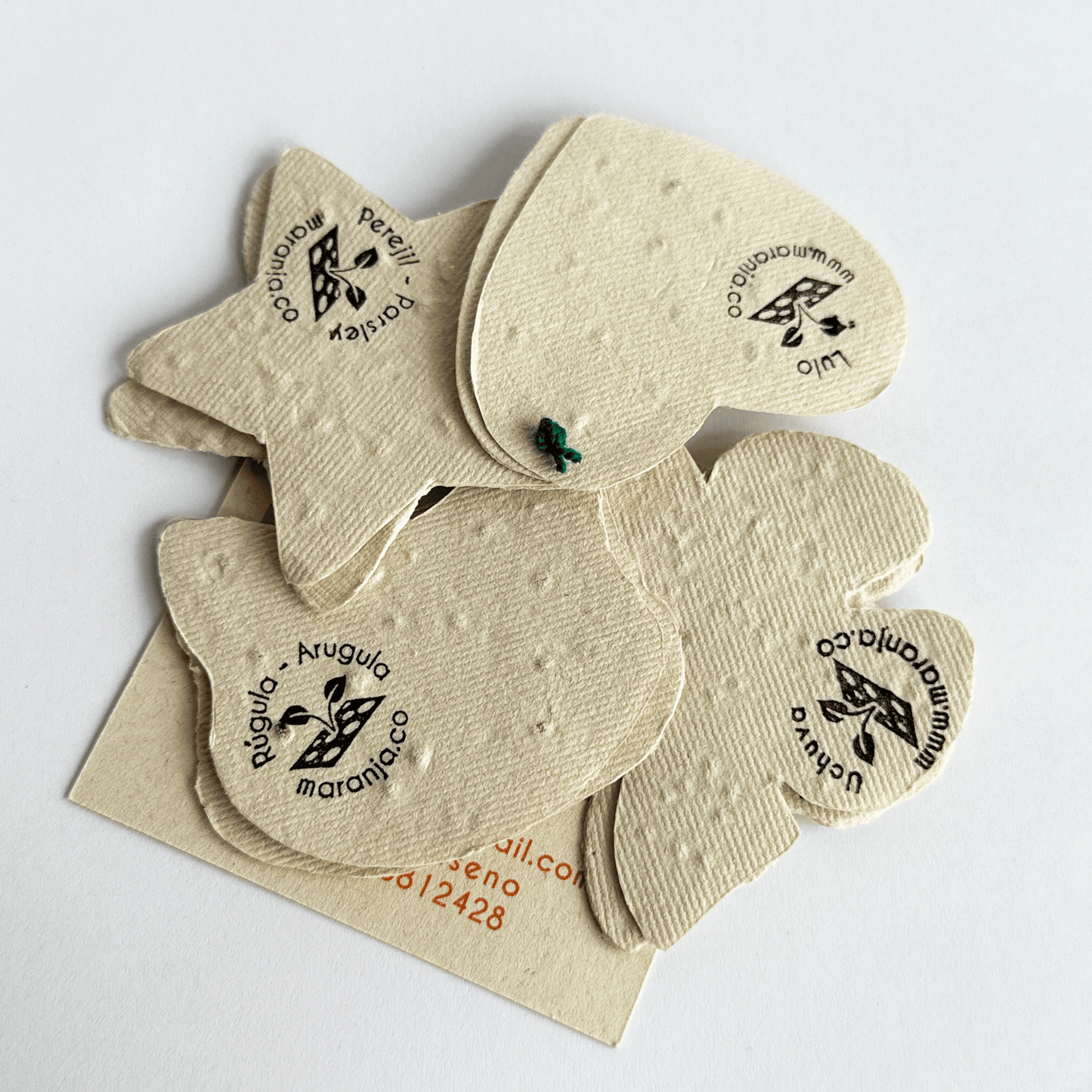 Papel plantable figuras x8 unds.