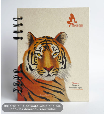 Agenda pequeña de Tigre + Papel plantable