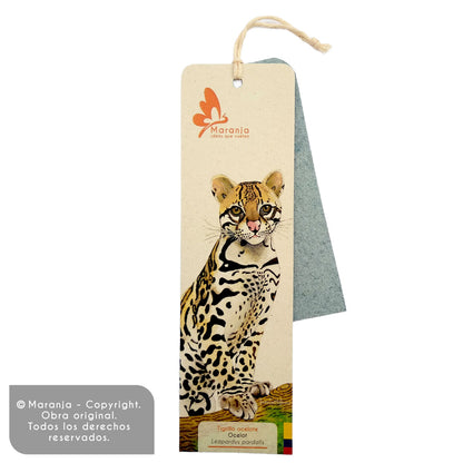 Separador de libros / Marcapáginas de Tigrillo Ocelote