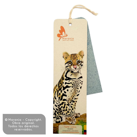 Separador de libros / Marcapáginas de Tigrillo Ocelote