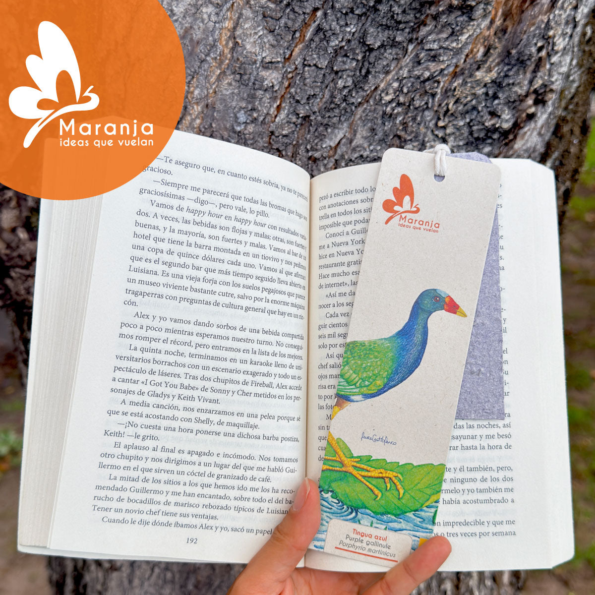 Separador de libros / Marcapáginas de Tingua azul