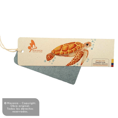Separador de libros / Marcapáginas de Tortuga carey