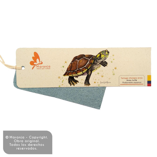 Separador de libros / Marcapáginas de Tortuga charapa