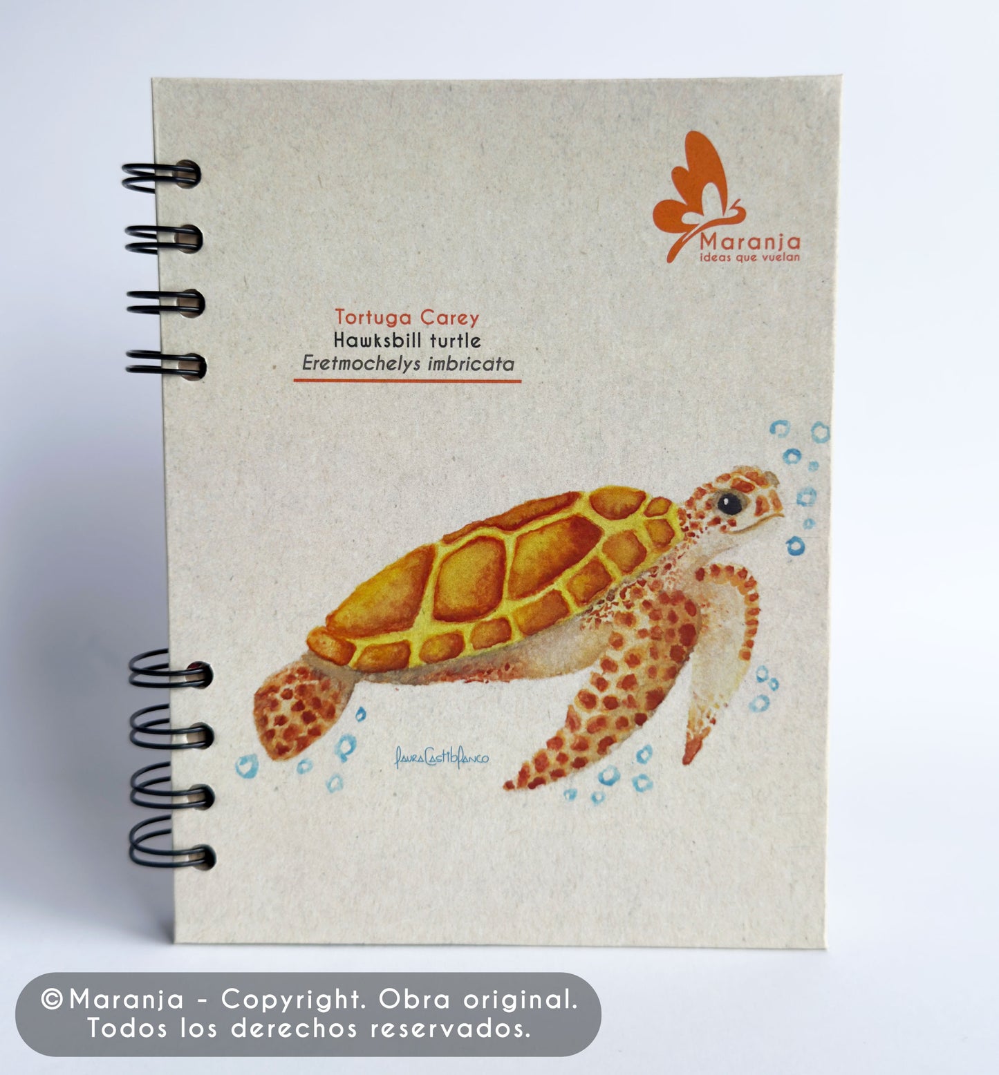 Agenda pequeña de Tortuga carey + Papel plantable