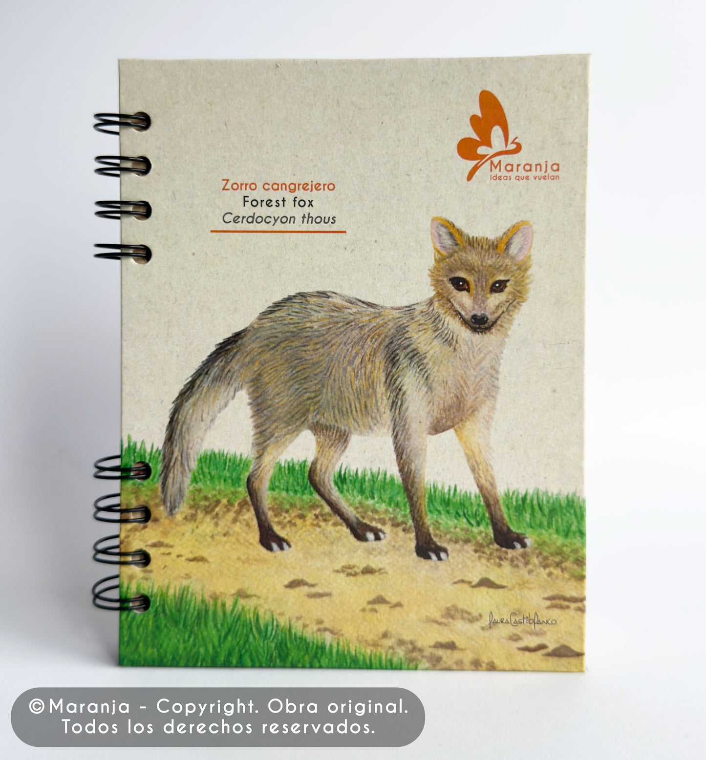 Agenda pequeña de Zorro + Papel plantable