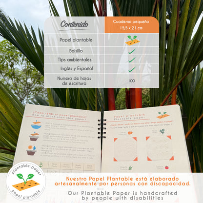 Cuaderno pequeño de Mapache + Papel plantable